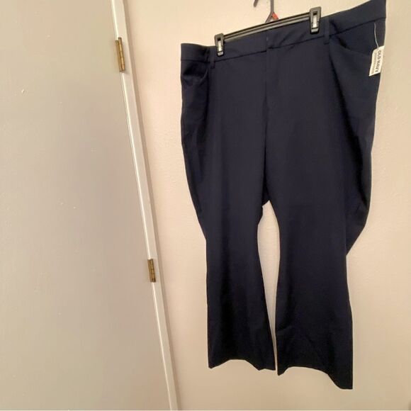 Old Navy High Waisted Pixie Flare navy blue Plus Size pants slacks trousers 24 - Picture 2 of 13